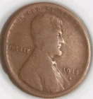 1915-S Lincoln Wheat Cent Penny 1C Avg Circulated Key Date Free Post +Tracking