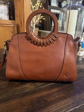NWT 249 Patricia Nash Vintage Vegetable Tanned Leather Lyon Satchel/Crossbody