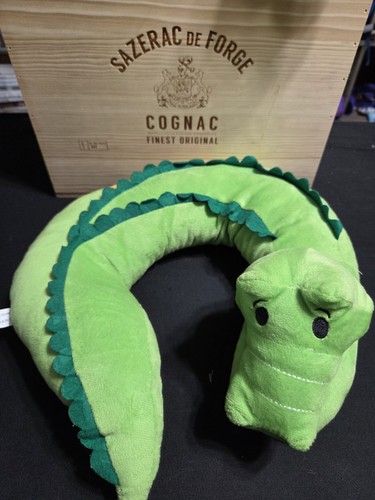Krewe of Bacchus 2026 Bacchagator Neck Pillow Green