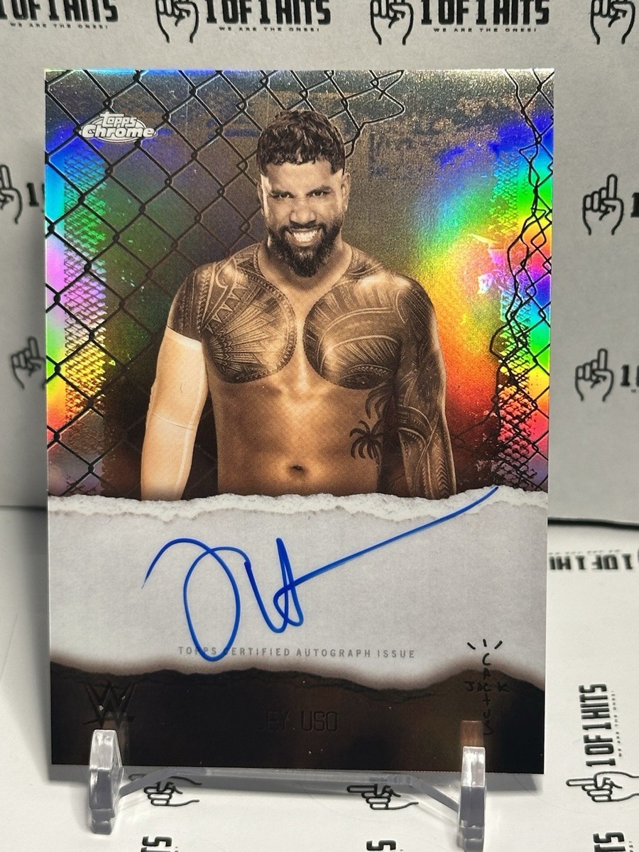 2025 Topps Chrome WWE X Cactus Jack Jey Uso On Card AUTO Astro