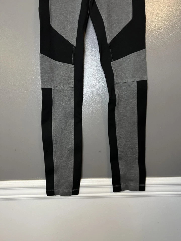 Pantalones BCBGMAXAZRIA Mujer XXS Gris Negro Bloque de Color Elastizados Leggings Atletismo Foto 3 de 4