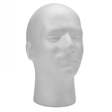 Lightweight Male Foam Mannequin Head Wig Display Stand for DIY Painting Hat Scar