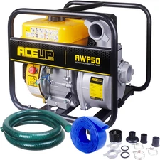 Aceup Energy Semi Trash Pump 2 Inch, 208Cc 158 GPM 7HP Gas Powered Water Pump, P