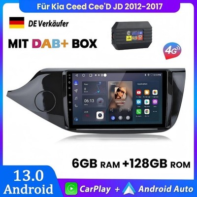 6+128G Android 15 DAB+ Navi Autoradio Carplay DSP WIFI Für Kia Ceed JD 2012-2017