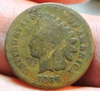 1869 Bronze Indian Head Cent
