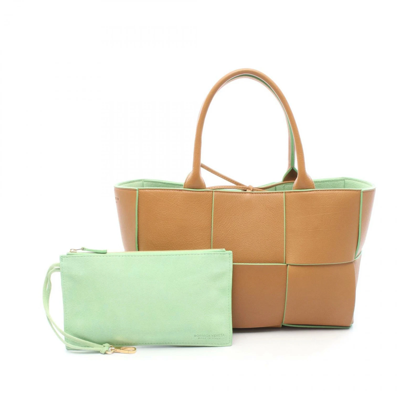Bottega Veneta Arco Maxi Intrecciato Leather Tote Bag Brown
