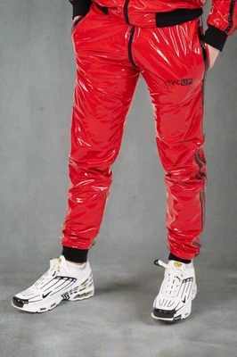 TOUCH UP - rouge / noir - PANTALON - PVC - Photo 1/4