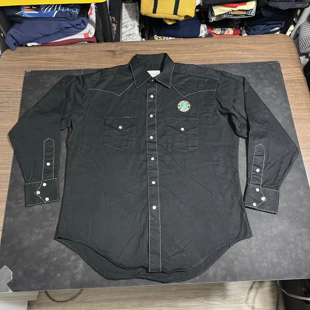 ROCKMOUNT Solid Western Casual Button-Down Shirts for Men for sale
