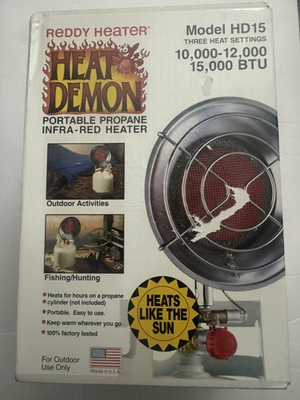 #ad Portable propane heater .Reddy Heater Heat Demon 8000 12000 BTU NEW $49.99
