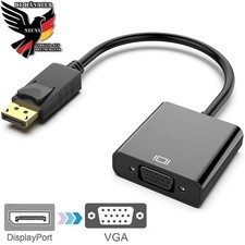 Displayport DP Auf zu VGA Adapter Stecker Kabel Konverter Audio Video Laptop PC