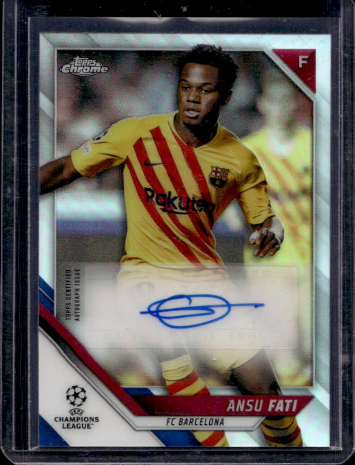 2021 Topps Chrome UEFA Ansu Fati Auto #CA-AF Barcelona