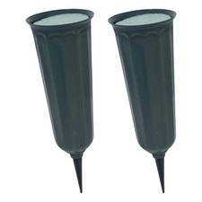 Memorial Floral Vases Flower Pot with Ground Stakes Decorations for Lawn