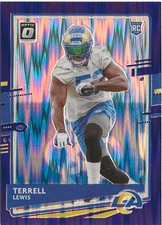 2020 Panini Donruss Optic Terrell Lewis Purple Prizm SP RC Los Angeles Rams
