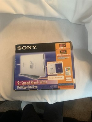 Sony MPF88E-UA 2X Speed External Floppy Disk Drive White External Drive Open Box