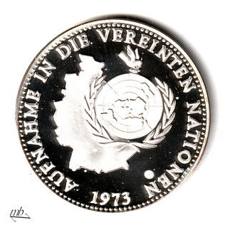 BRD Silbermedaille 1989 Aufnahme in die Vereinte Nation PP 465