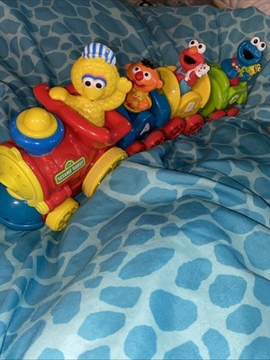 Sesame Street Train Big Bird Teach Go Abc 123 Plug Talk Interactive Henson Vtg