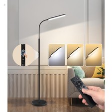 Elegant LED Floor Lamp with Remote  Touch Control - 15W Brightness, 3000K-6000K
