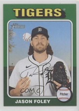 2024 Topps Heritage High Number SP Green Border Jason Foley #718 0s2
