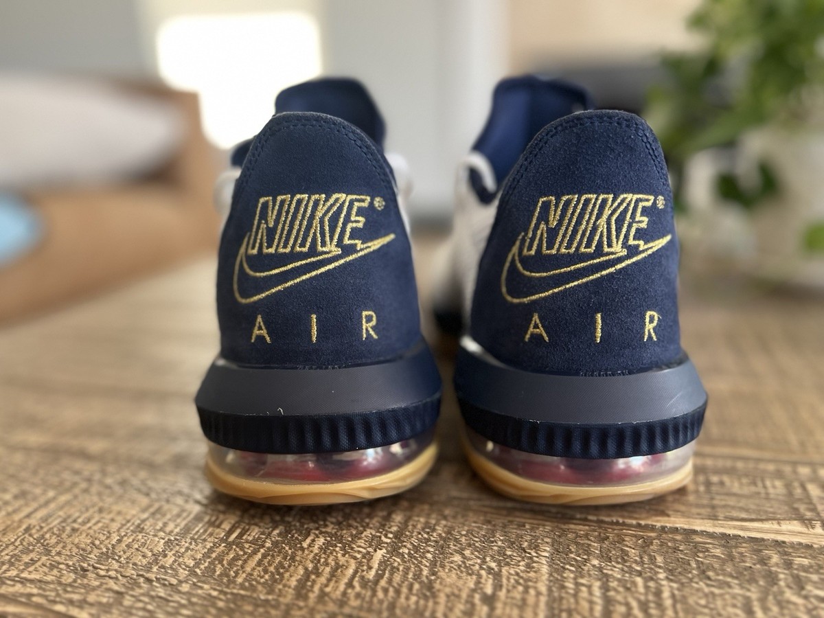 Nike LEBRON 16 XVI LOW USA OLYMPIC QS sz 10 NAVY White Gum