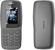 Brand New Nokia 106 Unlocked Dual SIM Phone 2018 Big Buttons LED Torch FM Radio.