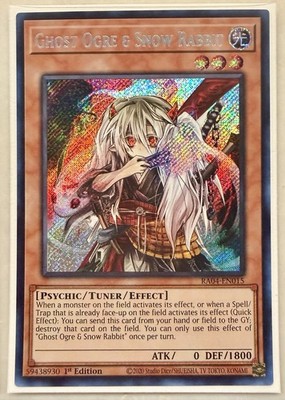 Yugioh! Ghost Ogre & Snow Rabbit - RA04-EN015 - Platinum Secret Rare - 1st Editi