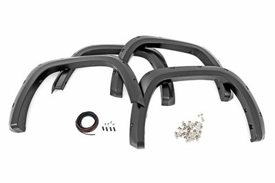 Rough Country Pocket Fender Flares 4X4 Smoked Mesquite for Toyota Tundra 22-25