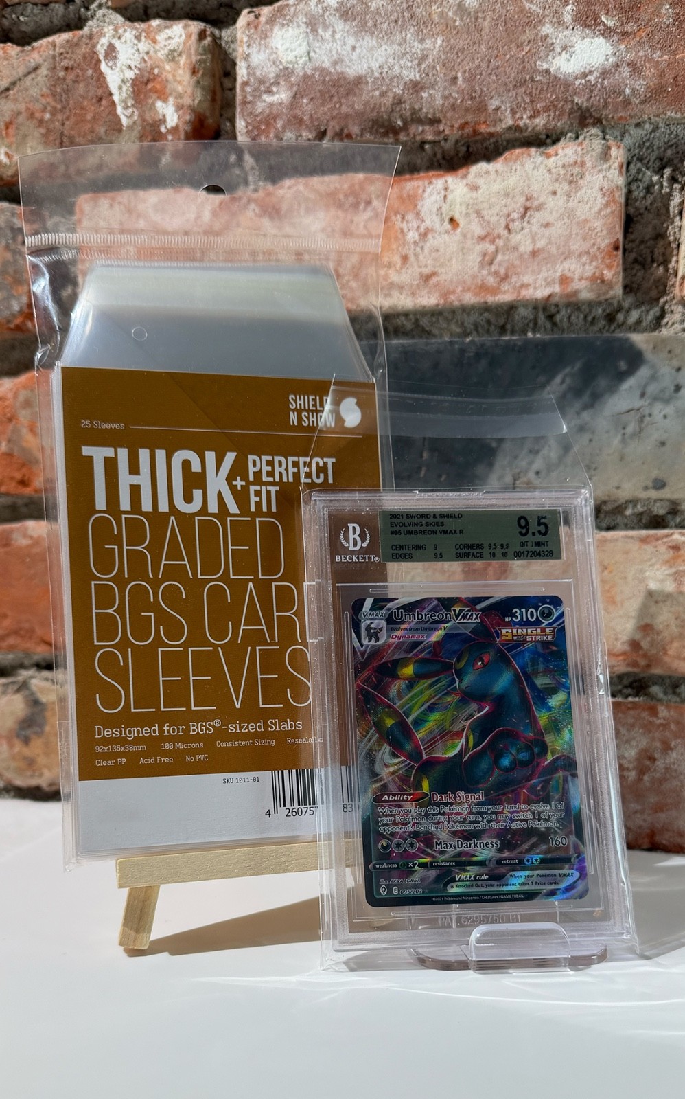 25x Graded Sleeves BGS Slab protezione 100 micron TCG custodie per schede foto 2