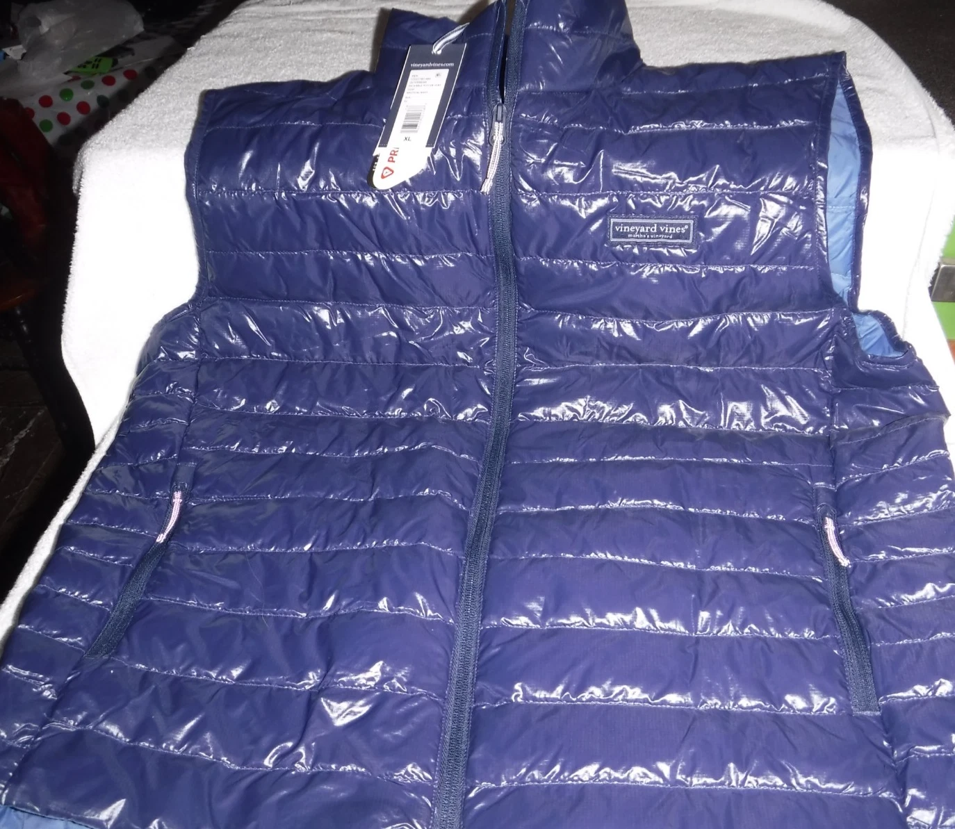 Vineyard Vines Packable Puffer Vest Primaloft Insulation NWT XL Nautica Blue