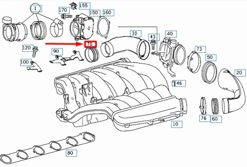 NEW MERCEDES-BENZ CL C215 INTAKE MANIFOLD RIGHT SEAL WASHER A1371410580 GENUINE - Picture 2 of 6