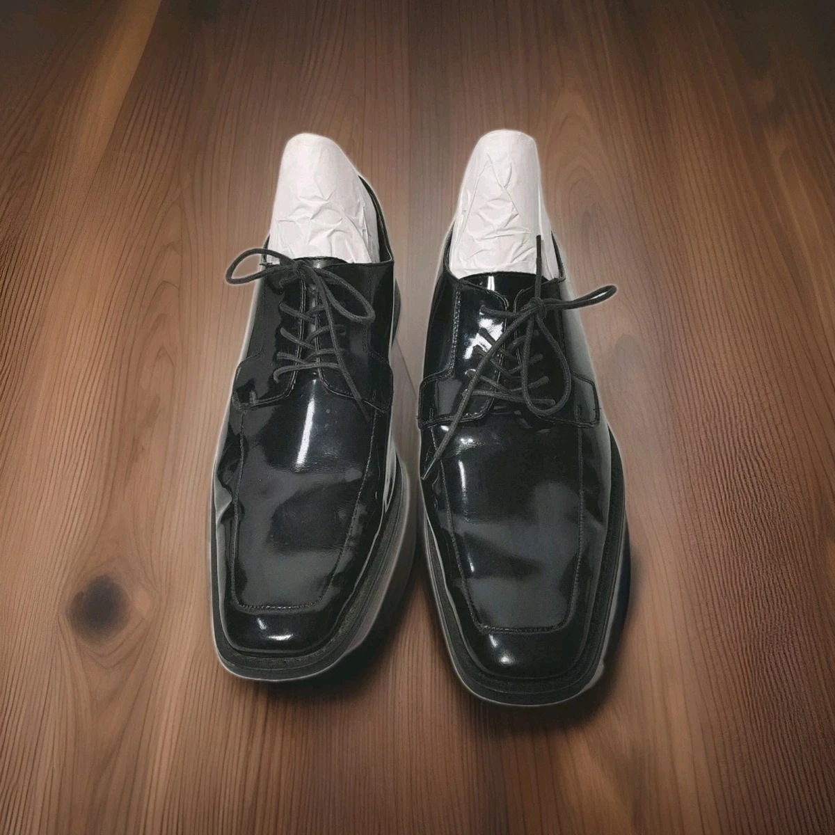 Via Spiga Mens Black Patent Leather Oxford Dress Shoes Size 10.5 E SKU 7285 via spiga mens shoes products for sale | eBay main image 2