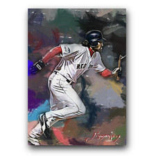 Johnny Damon #3 Art Card Limited 36/50 Edward Vela Signed (Boston Red Sox)