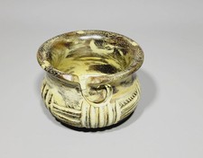 Yarn Bowls Yellow Hand Carved from Reclaimed Mango Wood