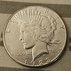 1923 Peace Dollar $1 Silver Coin 0.9 Fineness Circulated US Business Strike