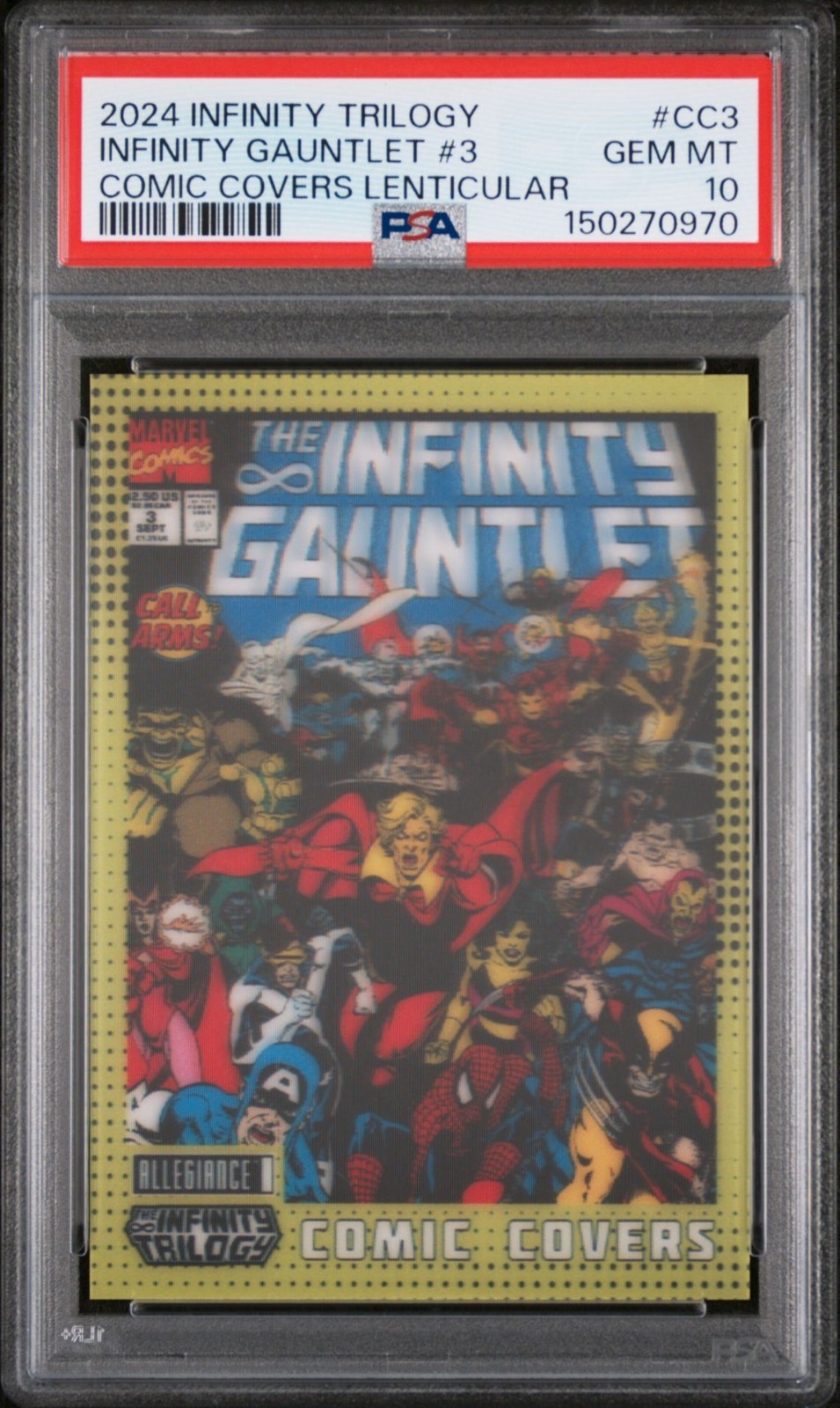 2024 Infinity Trilogy Comic Covers Lenticular Infinity Gauntlet 1991 CC-3 PSA 10