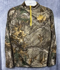 Realtree Xtra Midweight 1/4 Zip Long Sleeve Camoflauge Hunting Shirt- Men's XL