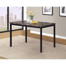 Roundhill Furniture Noyes Metal Dining Table with Laminated