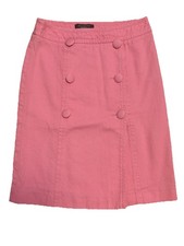 Talbots Pink Textured A-line Skirt With Buttons Size 4p