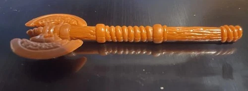 Vtg TMNT Panda Khan BATTLE AXE GouHook original 1990 brown weapon accessory part