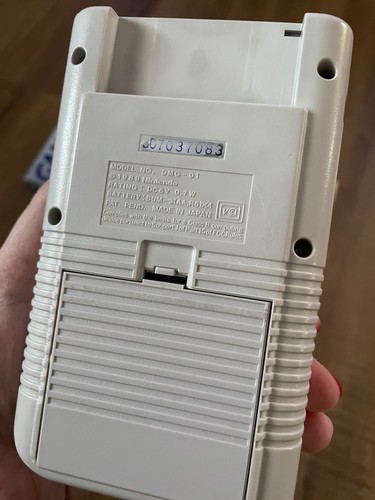 Nintendo Game Boy DMG-01 Console Portatile Grigio Completa di Scatola CIB Spedizione Veloce! - Foto 6 di 16