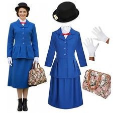 LADIES WORLD BOOK DAY MAGICAL NANNY COSTUME CLASSIC FANCY DRESS ADULT WOMENS