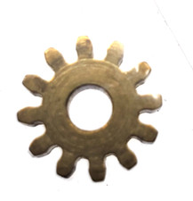 12 Tooth Brass Pinion Gear Press On 48 Pitch .093 3/32 Motor Shaft Slot Car Part
