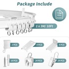 Flexible Bendable Ceiling Curtain Track 10ft Curved Sliding Room Divider Rail
