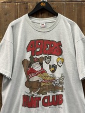 San Francisco 49ers Vintage 1991 Hunt Club Tee ash color shirt VK14641