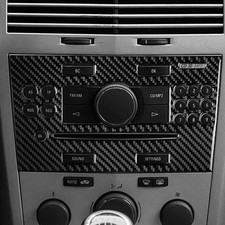RHD Carbon Fiber CD AC Frame Panel Trim For Vauxhall Opel Astra H MK5 2004-2010