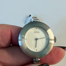 OPEX PARIS  METAL ROUND WATCH NWT