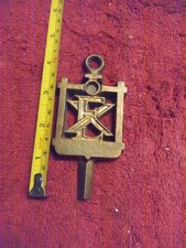 Vintage  Tech Chapter Chi Epsilon Honor Society Cast Metal Brass Key 4.5