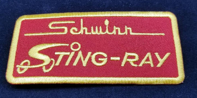 Schwinn Sting-Ray Red Gold Embroidered Patch Iron On Sew On Approx 1.5x3.75''