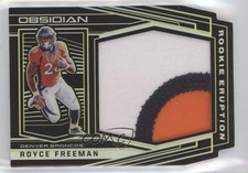 2018 Obsidian Rookie Eruption Relics Electric Etch Yellow /10 Royce Freeman 0b2