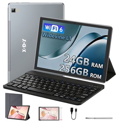 2025 Neu Tablet Android 15 24GB+256GB 10.1 Zoll Octa-Core Wifi 6 Netflix