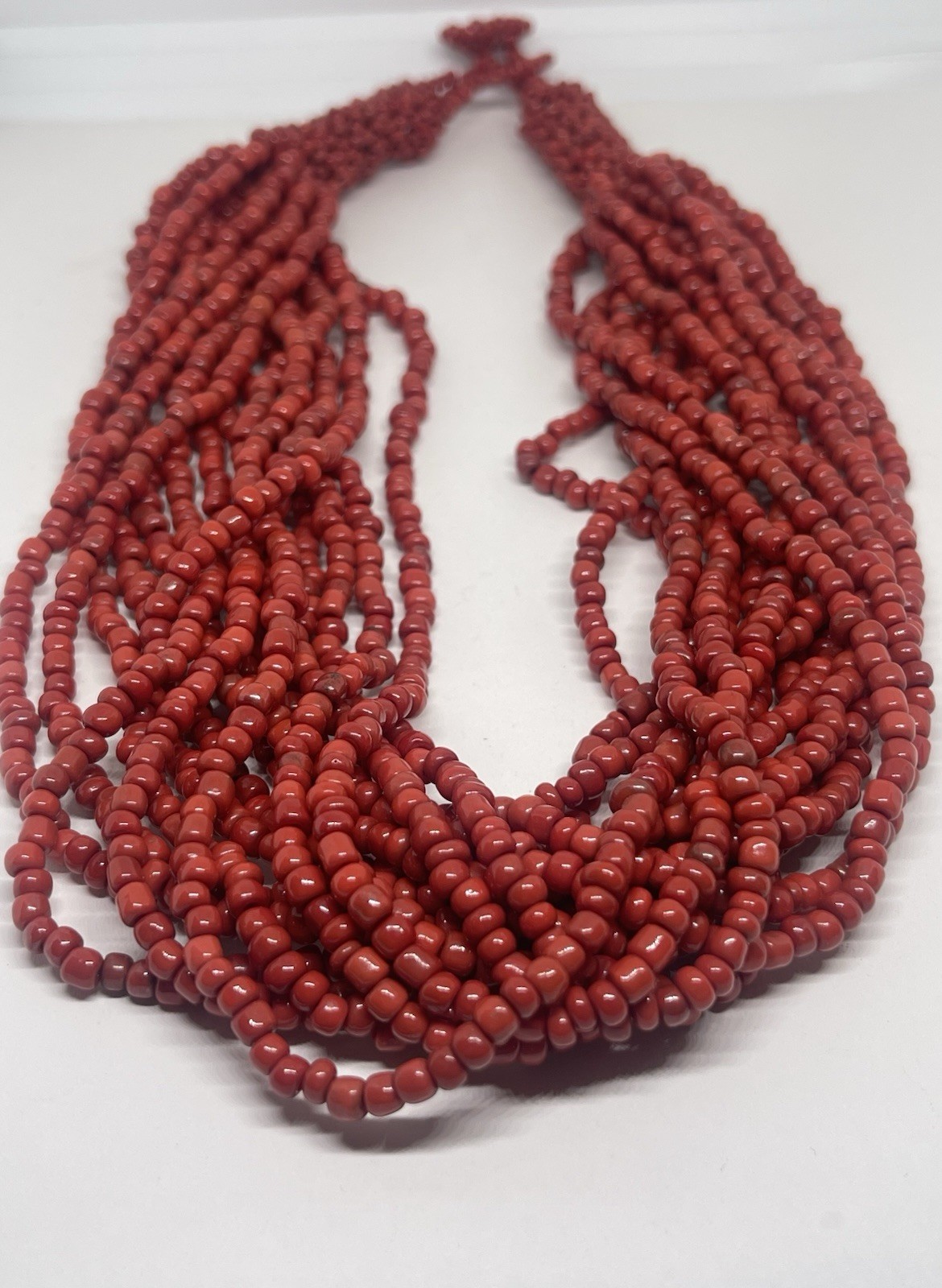 Red Jasper Chalcedony Statement Beaded Necklace L… - image 11
